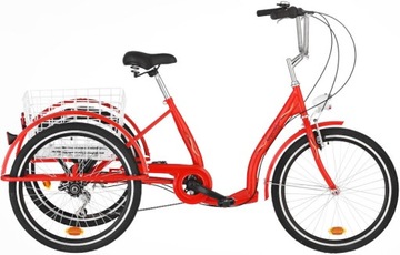 Женский красный трехколесный велосипед Seville 24 дюйма