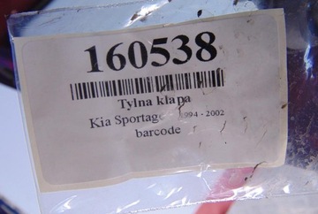 KIA SPORTAGE I ZADNÍ VÍKO KUFRU