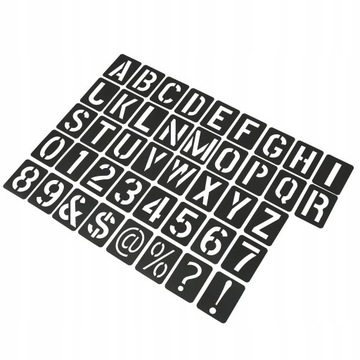 szablony dużych liter 41 szt