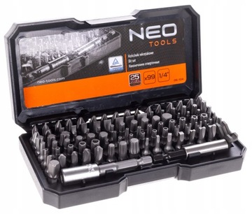 ZESTAW KOŃCÓWEK WKRĘTOWYCH Z UCHWYTEM ETUI 99 EL.