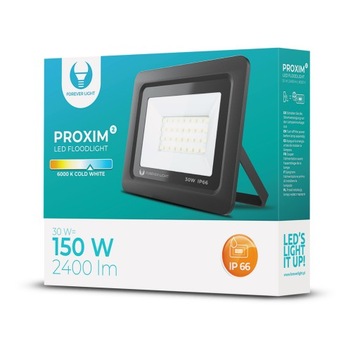 NAŚWIETLACZ LAMPA LED 30W 2400lm PROXIM ZIMNA
