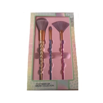 Zestaw 3 pędzli UNICORN do makijażu