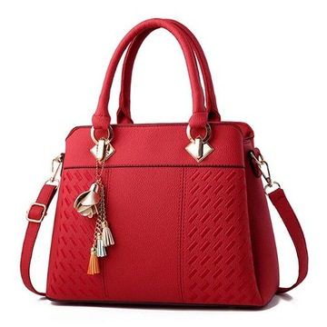 Modne torebki damskie Tassel PU skórzane torby na ramię górny uchwyt
