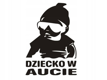 Naklejka DZIECKO W AUCIE na samochód szybę