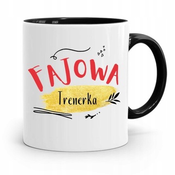 DLA TRENERA TRENERKI KUBEK CZARNY FAJOWA TRENERKA z Nadrukiem ze Zdjęciem