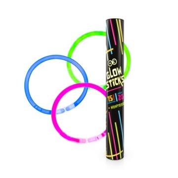 Браслети флуоресцентні 15 шт. - світні, святкові glow sticks