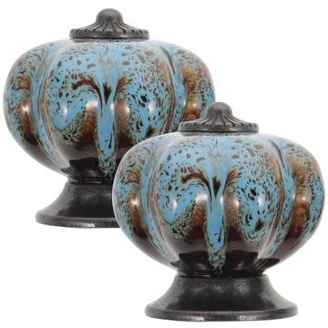 2 винтажные керамические ручки для корпуса - белые