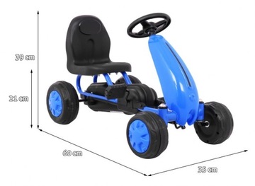 Первый педальный картинг для самых маленьких Blue + Цепной привод + K