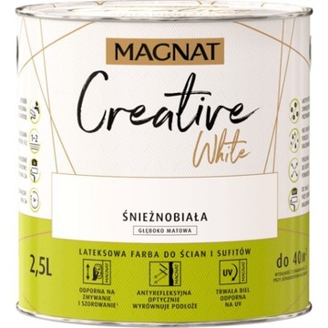 Magnat Creative Biała Farba Lateksowa Matowa 2,5L