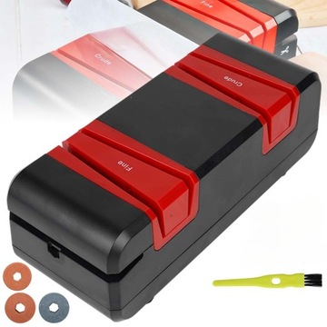 Электрическая точилка для ножей мощностью 50 Вт с тремя запасными дисками.