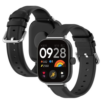 Skórzana opaska do zegarka Bizon do Redmi Watch 4 / Xiaomi Band 8 Pro pasek