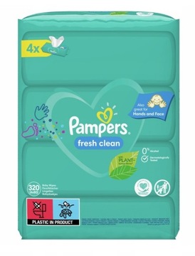 Pampers FRESH CLEAN chusteczki nawilżane 4 x 80 sztuk