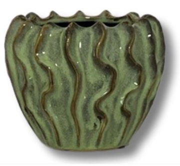 DONICZKA CERAMICZNA ZIELONA 20x15 OSŁONKA 15