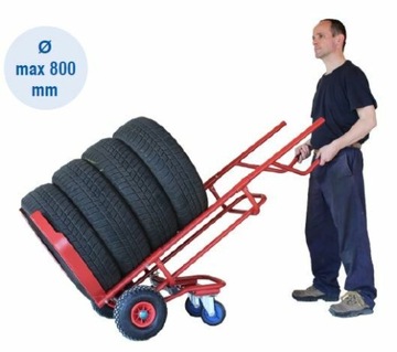 Тележка для перевозки легковых и внедорожниковых шин, наклоняемая на 45 градусов, грузоподъемность 150 кг.