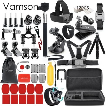 Vamson dla Gopro 11 10 9 zestaw akcesoriów dla go
