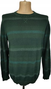 Jack&Jones Zielony SWETER z dzianiny ze wzorem w paski L