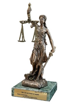 TEMIDA BOGINI SPRAWIEDLIWOŚCI FIGURKA NA MARMUROWEJ PODSTAWCE VERONESE v
