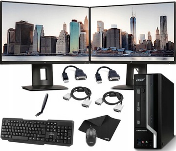 ZESTAW X6630G i5 480SSD DUAL MONITOR 22'' WiFi W11