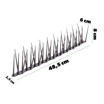 50 шипов для защиты от птиц, НЕРЖАВЕЮЩАЯ НЕРЖАВЕЮЩАЯ, ВЫСОТА 24,25 м БЕЗОПАСНАЯ