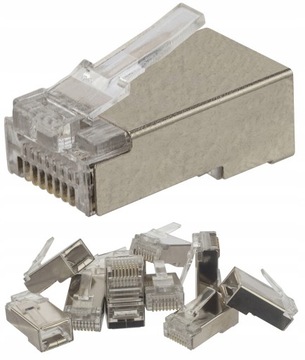 NEKU Wtyki końcówki RJ45 FTP 5e drut ekran 10szt
