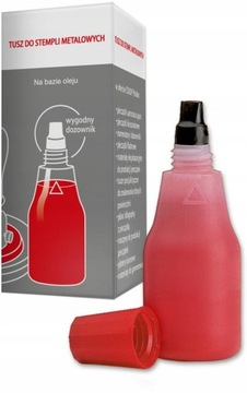 Tusz do stempli METALOWYCH - COLOP 25ml CZERWONY