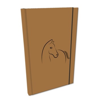 Elegancki Notes Notatnik Szkicownik A5 192str gładki Soft Touch KOŃ