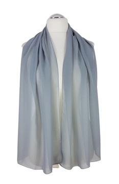 100 Elegancki zwiewny SZAL kolor SZARY