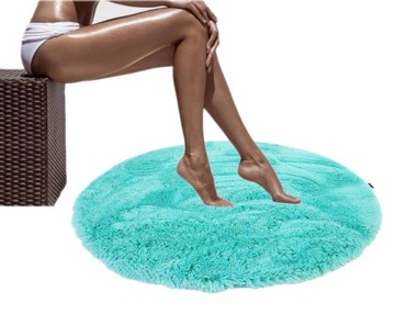 DYWANIK ŁAZIENKOWY PLUSZOWY OKRĄGŁY SOFTI 80 cm