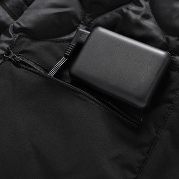 КУРТКА ЖЕНСКАЯ ЗИМНЯЯ КУРТКА МУЖСКАЯ ЧЕРНАЯ С ПОДОГРЕВОМ USB WARM XL