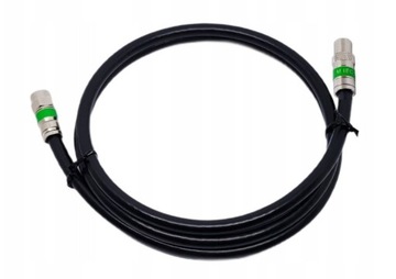 Коаксиальный кабель, антенный кабель 2,5М, черный, вилка F-TV-вилка