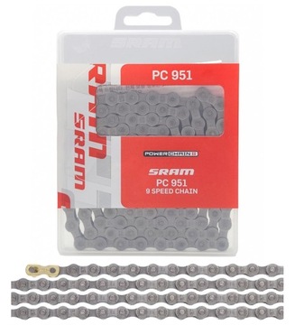 Łańcuch 9 rzędowy SRAM CN PC951 114ogniw + spinka