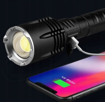 ФОНАРЬ ПОИСК МЕТАЛЛА ОЧЕНЬ ЯРКИЙ МОЩНЫЙ CREE XHP90 USB АККУМУЛЯТОР