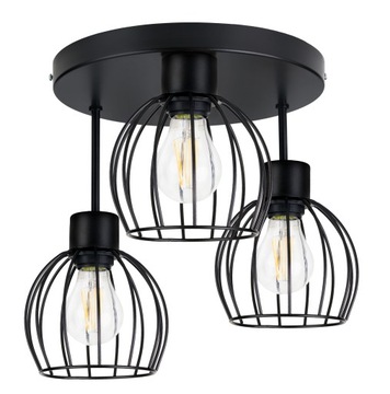 LAMPA sufitowa PLAFON ŻYRANDOL WYSOKI KULA drut