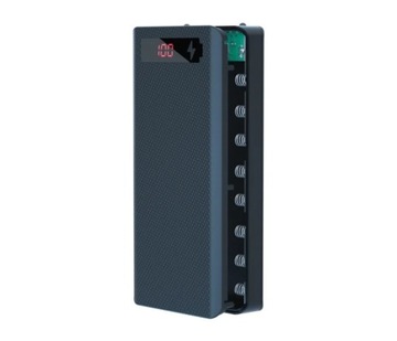 POWERBANK ETUI NA 8 x 18650 2xUSB LATARKA LED