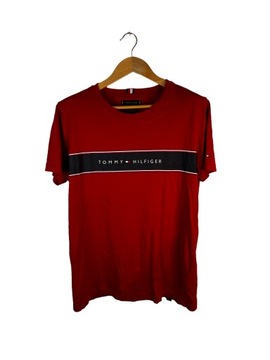 Koszulka Tommy Hilfiger czerwona z logiem L