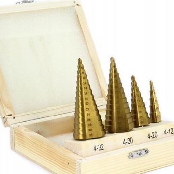 НАБОР СТУПЕНОЧНО-КОНИЧЕСКИХ СВЕРЛ TYTAN HSS 4–32 ММ