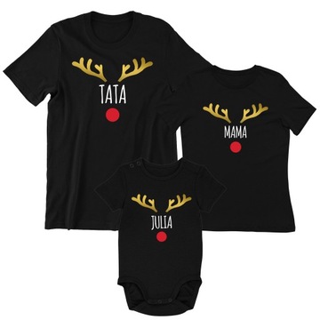 ZESTAW KOSZULEK NA SZT RODZINA MAMA TATA SYN CÓRKA