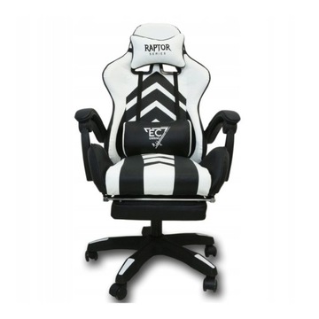 Поворотное игровое кресло с подставкой для ног массажер EC GAMING KO24B