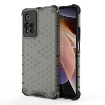 ETUI HONEYCOMB do Xiaomi Note 11 Pro+ 5G cza+SZKŁO