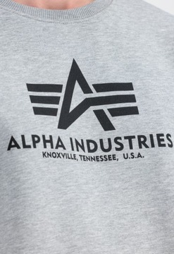 Alpha Industries Basic Sweater sivý vres XL