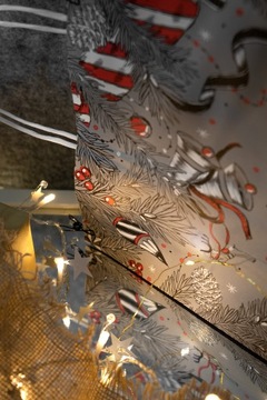 TORBA ŚWIĄTECZNA 32x16x38 cm DUŻA XXL PREMIUM Merry Christmas Zestaw 5 szt.