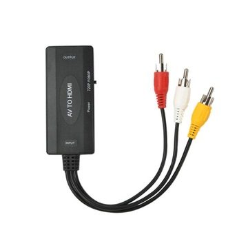 Konwerter AV na HDMI Adapter RCA CINCH CVBS 1080