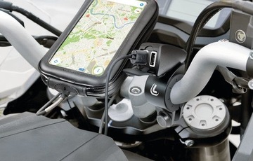 Зарядное устройство 2xUSB 12/24В для крепления на руль 2400мА