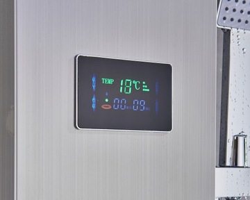 Серебряная светодиодная душевая панель с гидромассажем, тропическим душем, биде-водопадом