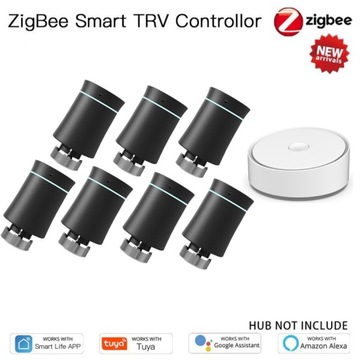 GŁOWICA TERMOSTATYCZNA DO GRZEJNIKA ZigBee*7+Gateway Hub Bluetooth*1