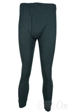 Kalesony średnioocieplane bawełna grafit prążek M