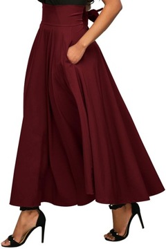 ЮБКА Макси Высокая талия Карманы Молния 4XL/5XL