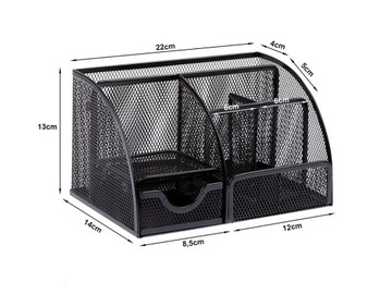 Настольный органайзер для инструментов с 6 отделениями и ящиком.