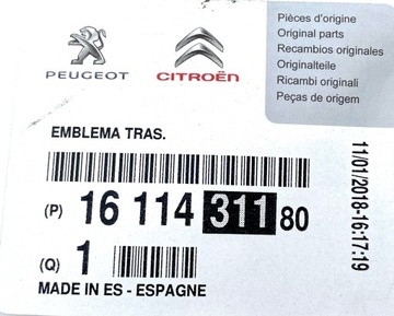 Значок CITROEN C4 CACTUS ЭМБЛЕМА ЛОГОТИП ЗАДНЯЯ НОВАЯ