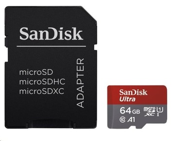 КАРТА SANDISK MICROSD 64 ГБ CL10 АДАПТЕР FULLHD